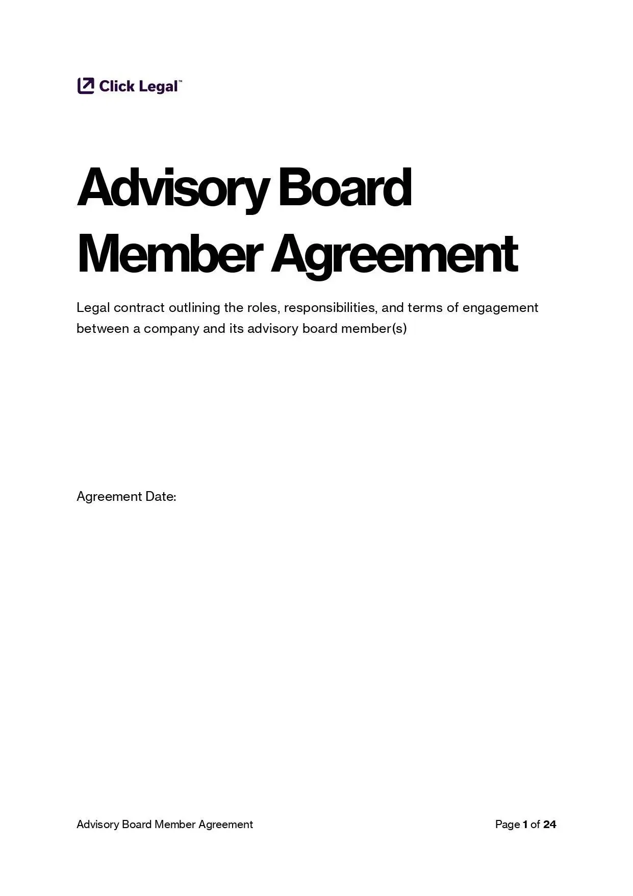 Advisory Board Member Agreement Template: Legally compliant & customisable contract for advisory board members in Australia.