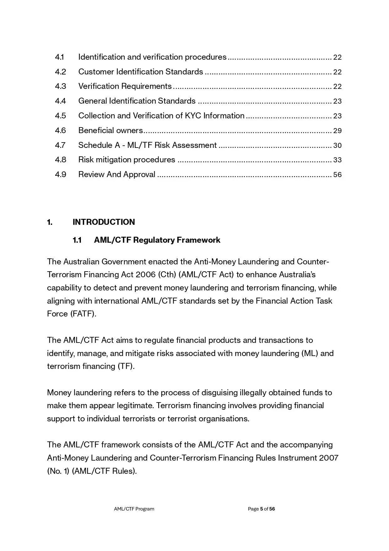 AML/CTF Program Template for AFSL Holders: Compliant with AUSTRAC & AML/CTF Act for financial service providers.