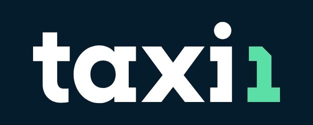 Taxi1 logo. White