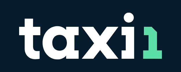 Taxi1 logo. White 